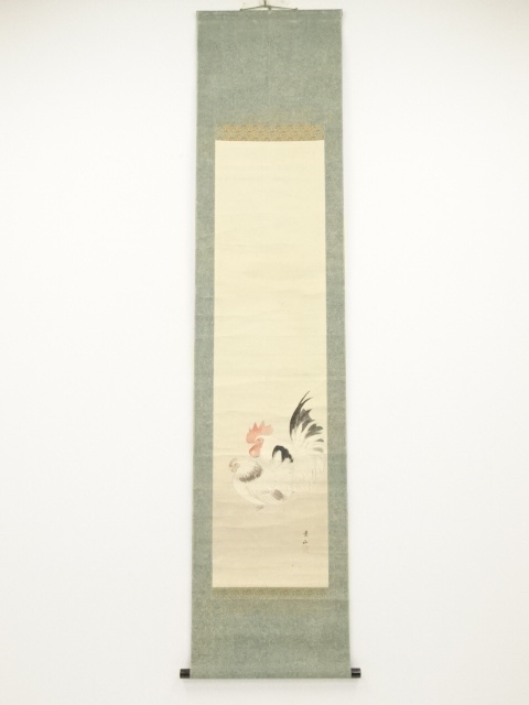 JAPANESE HANGING SCROLL / HAND PAINTED / ROOSTER